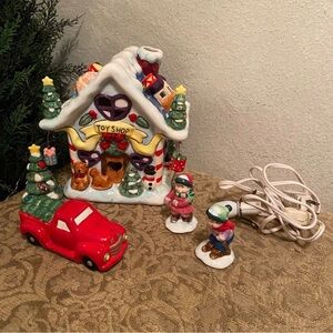 Elements Holiday Light Up Toy Shop with Figures